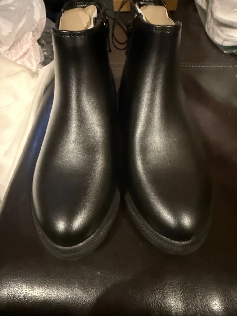 Cat & Jack Black Kids Chelsea Ankle Boots